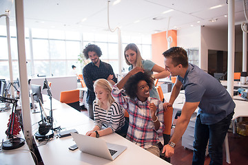 Image showing Multiethnic startup business team