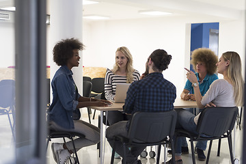 Image showing Multiethnic startup business team on meeting