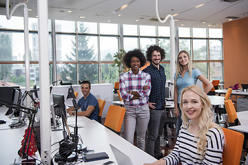 Image showing informal business woman working in the office