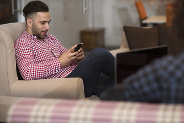 Image showing Portrait of young informal businessman