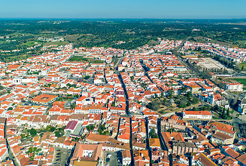 Image showing Aerial View Red Tiles Roofs