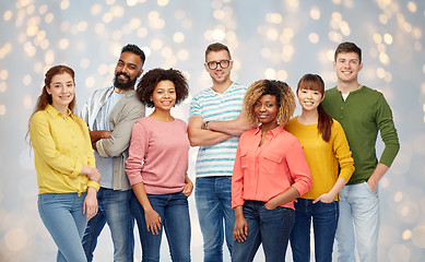 Image showing international group of happy smiling people