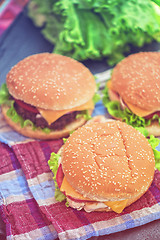 Image showing home made burgers