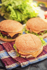 Image showing home made burgers