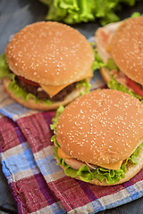 Image showing home made burgers