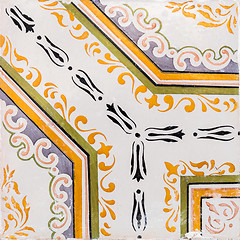 Image showing Traditional Portuguese glazed tiles