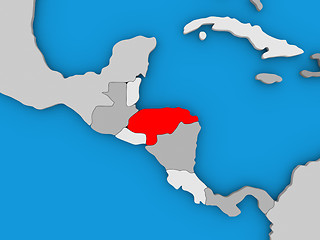 Image showing Honduras in red on globe