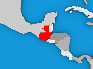 Image showing Guatemala in red on globe