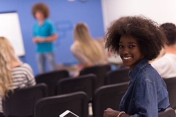 Image showing Portrait informal African American business woman