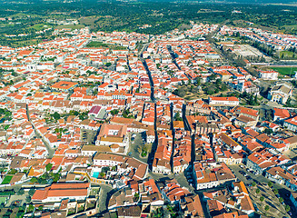 Image showing Aerial View Red Tiles Roofs