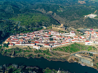 Image showing Aerial View of the Fortified Village Mertola