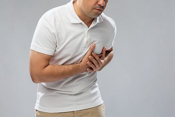 Image showing close up of man suffering from heart ache