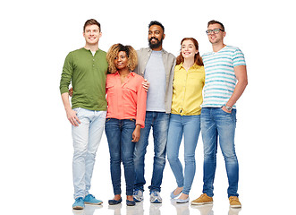 Image showing international group of happy smiling people