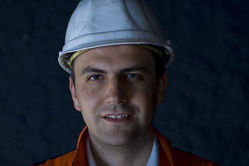 Image showing Smiling miner