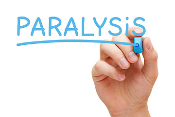 Image showing Paralysis Handwritten With Blue Marker