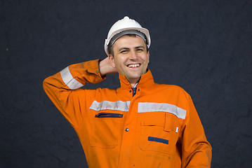 Image showing Miner happy