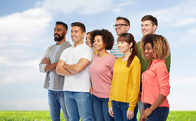 Image showing international group of happy smiling people