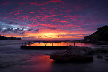 Image showing Dawn skies at Malabar Rock Pool