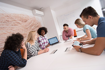 Image showing Multiethnic startup business team on meeting