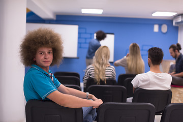 Image showing Portrait of young informal businessman