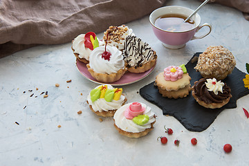 Image showing Different cakes composition