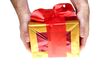 Image showing Giving present