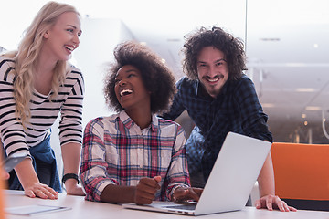 Image showing Multiethnic startup business team on meeting