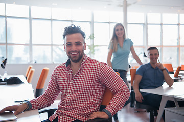 Image showing Portrait of young informal businessman