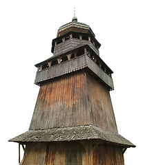 Image showing wooden Western Ukrainian church isolated
