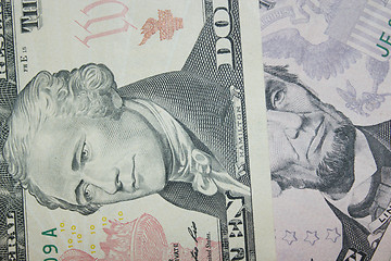 Image showing dollar banknotes 5 and 10