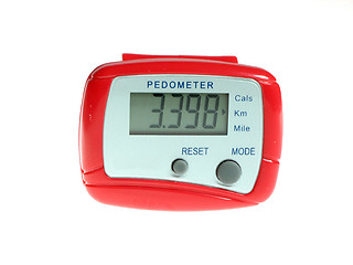 Image showing Red Pedometer