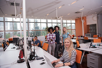 Image showing informal business woman working in the office