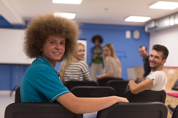 Image showing Portrait of young informal businessman