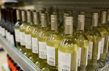 Image showing close up of bottles at liquor store