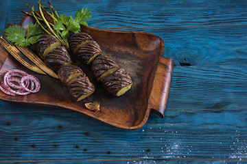 Image showing Grilled potato at plate