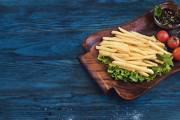 Image showing Fried potato at plate