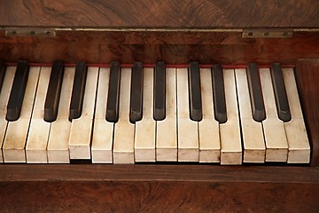 Image showing Old Piano Closeup