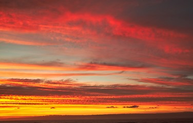 Image showing Sunset sky clouds