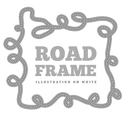 Image showing Curved road track in a frame.