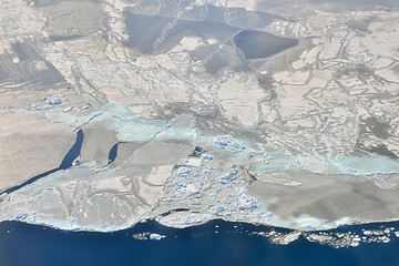 Image showing melting ice over the Greenland