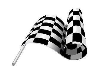 Image showing Checkered race flag.