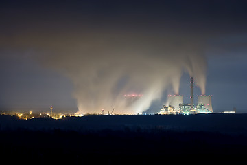 Image showing Modern Powerplant producing heat