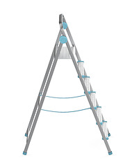 Image showing Unfolded metal ladder