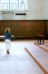 Image showing Female in church.