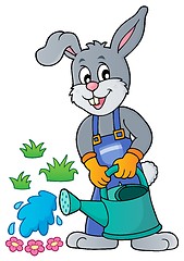 Image showing Rabbit gardener theme image 3