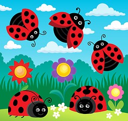 Image showing Stylized ladybugs theme image 4