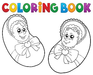 Image showing Coloring book baby theme image 6