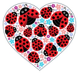 Image showing Valentine ladybugs theme image 1