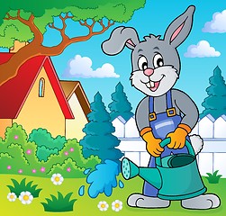 Image showing Rabbit gardener theme image 4