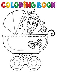 Image showing Coloring book baby theme image 4